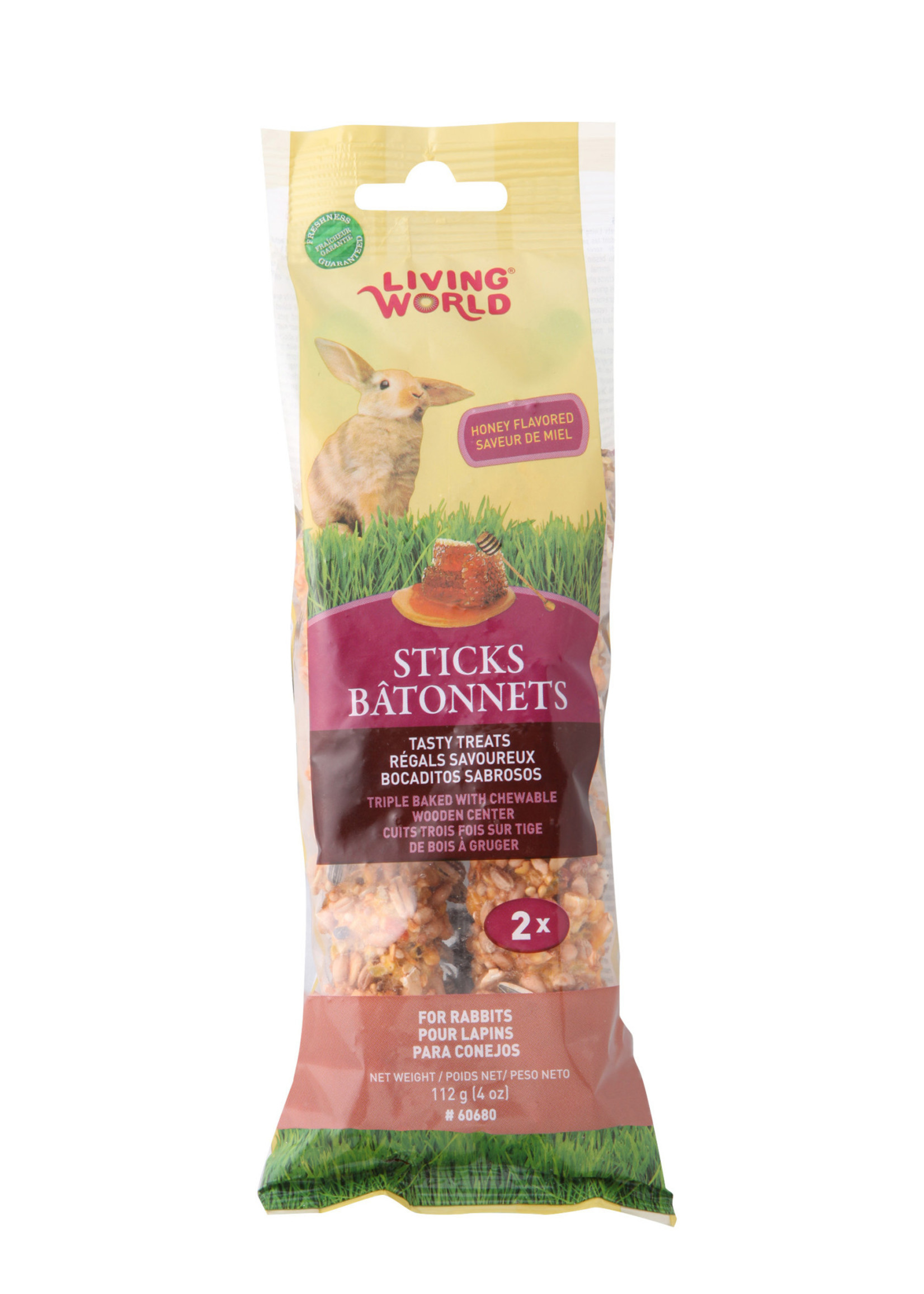 Living World® Living World Rabbit Sticks Honey Flavour 4oz