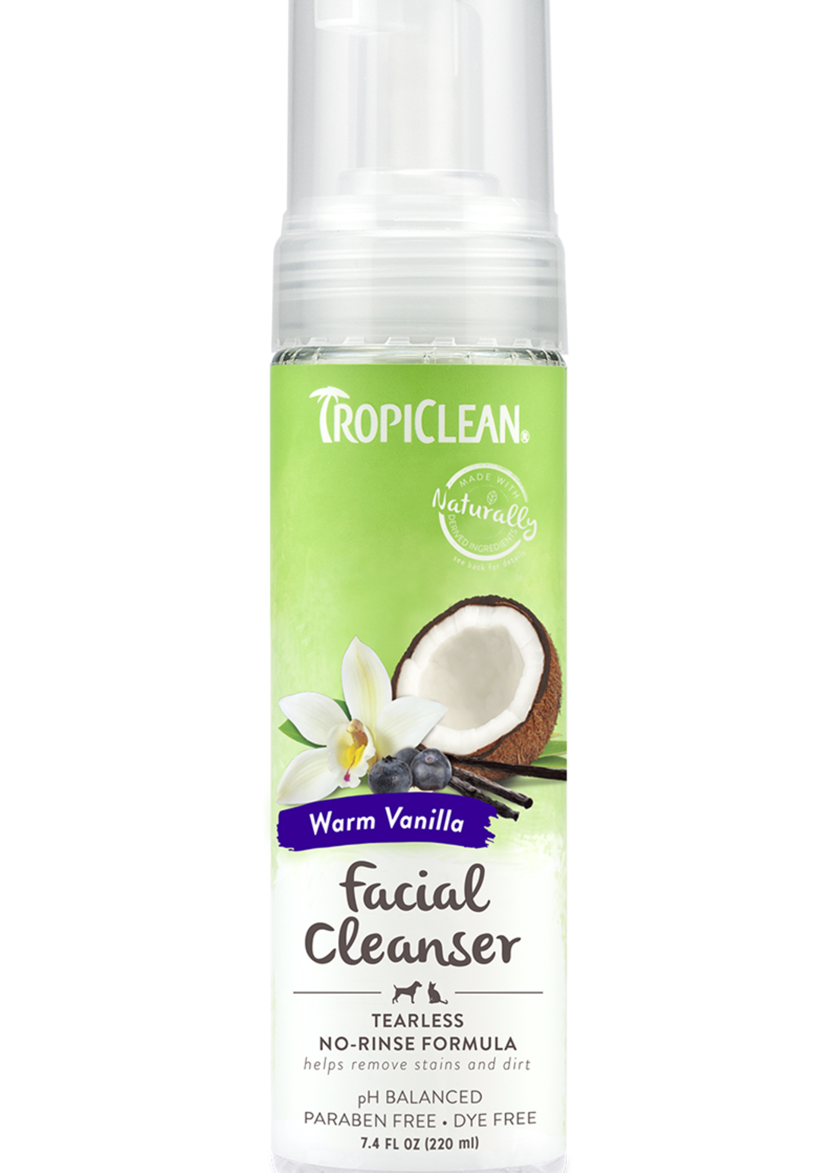 TropiClean® TropiClean Warm Vanilla Waterless Facial Cleanser 7.5oz