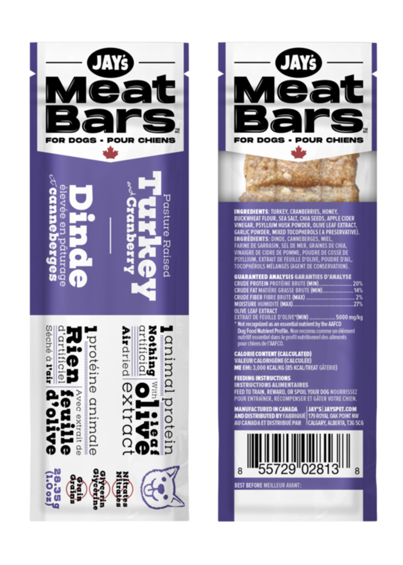 Jay's™ Jay's™ Pasture Raised Turkey and Cranberry Meat Bars™ 1oz