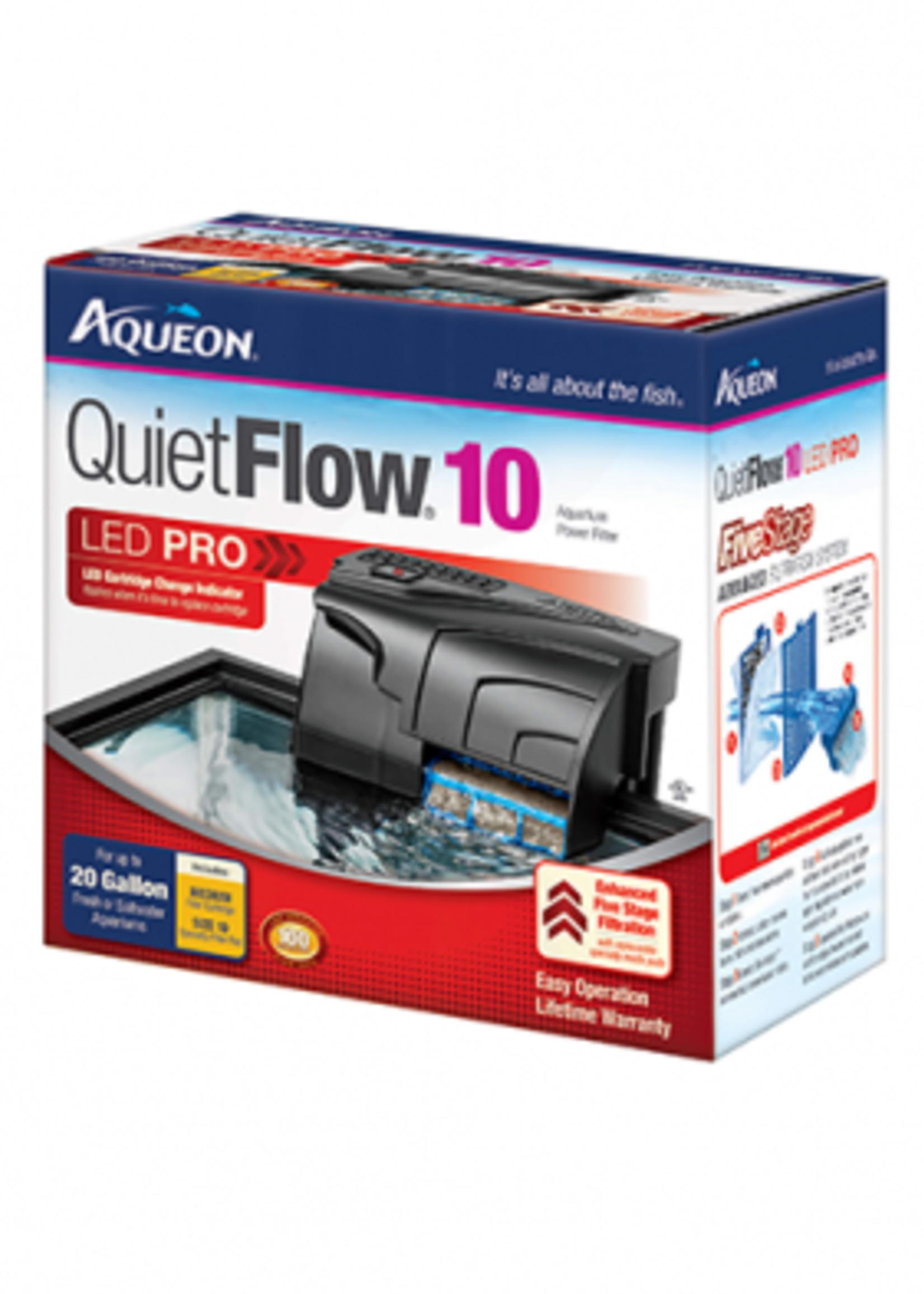 Aqueon® Aqueon® QuietFlow®10 LED Pro Aquarium Power Filter