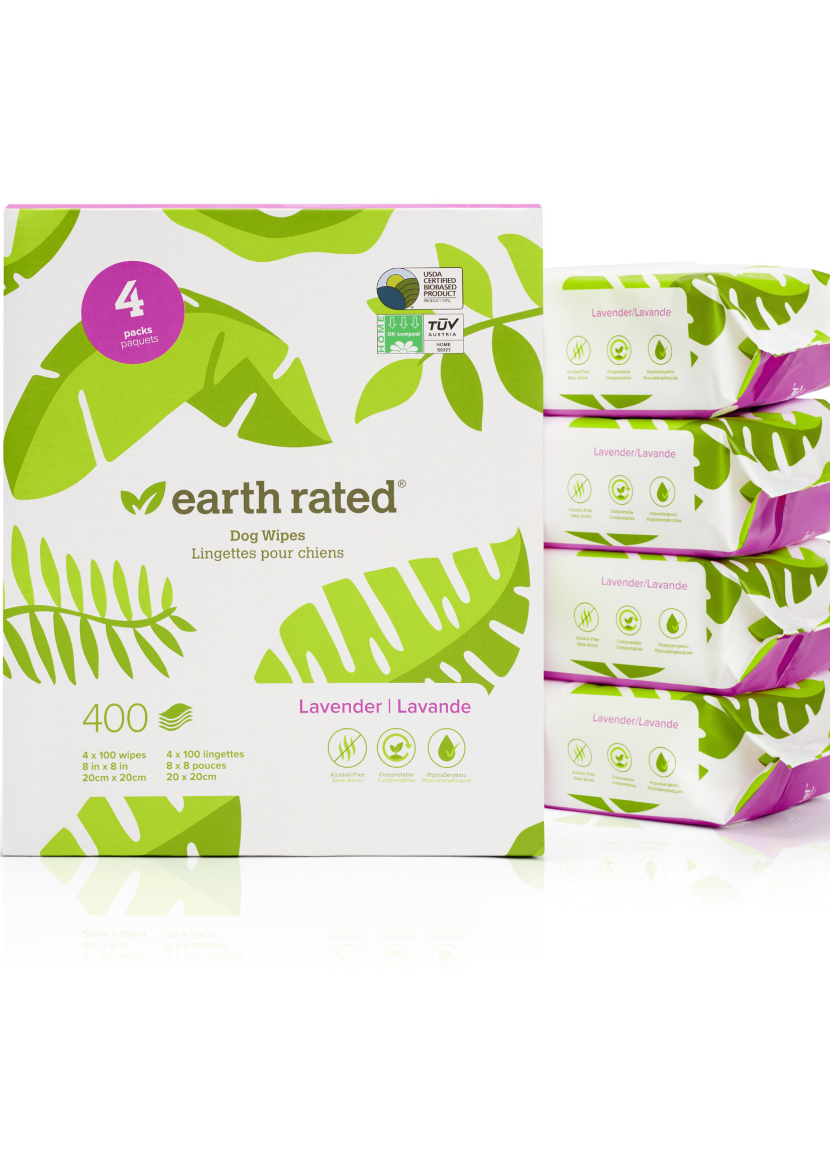 Earth Rated® Earth Rated® 400 Certified Compostable Wipes Lavender