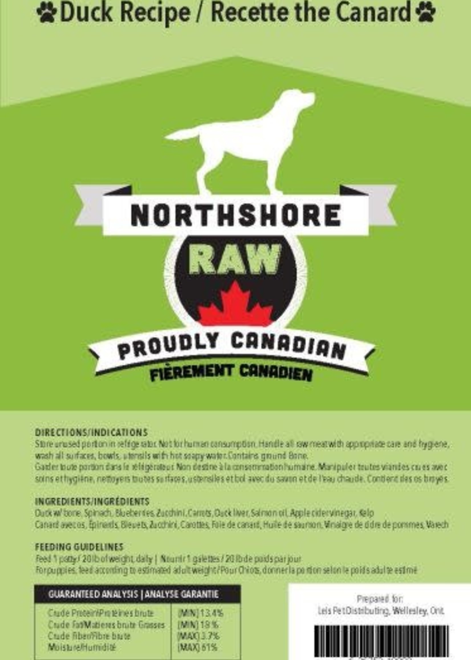Northshore Raw Raw Duck Recipe 8lbs