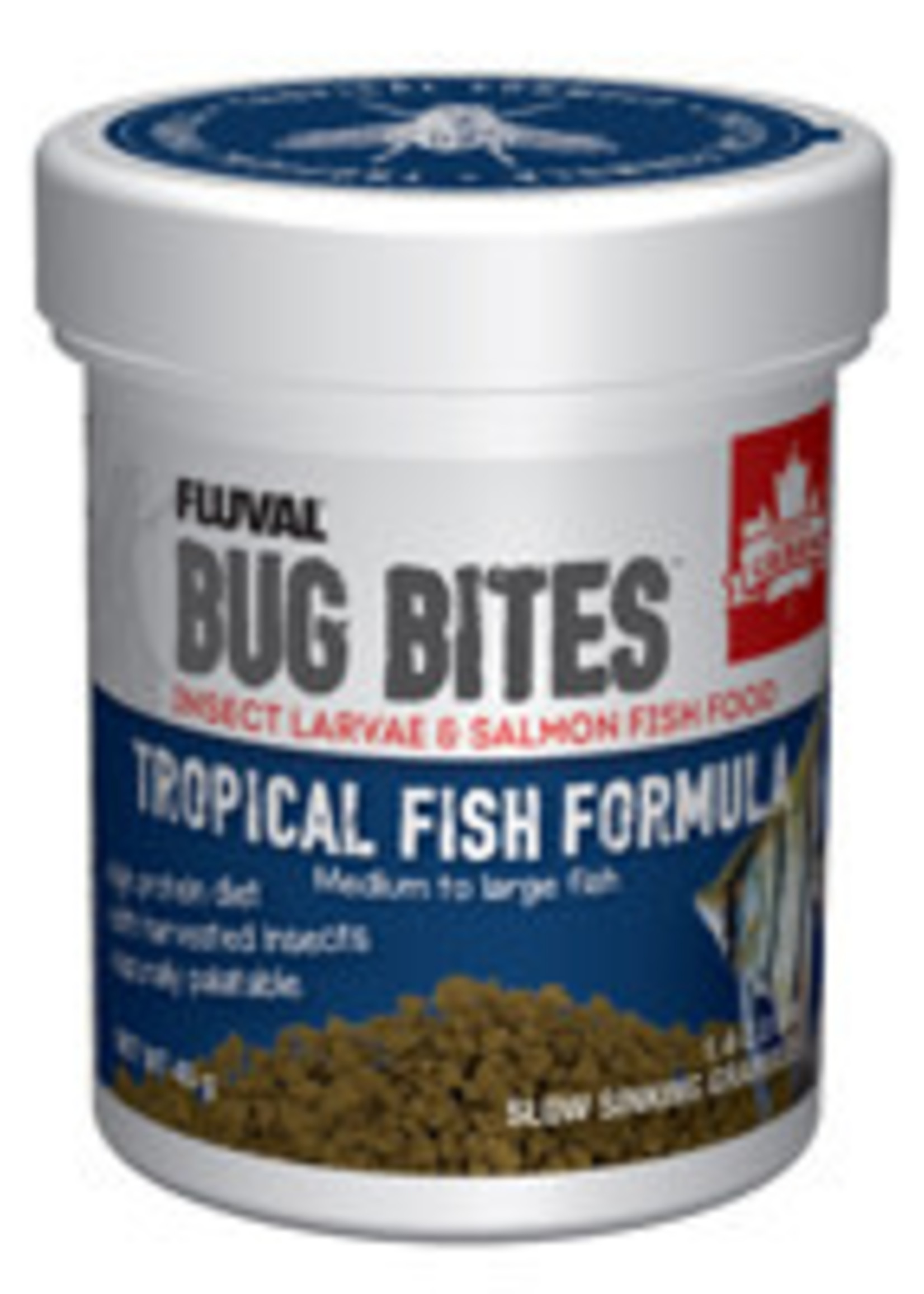 Fluval® Bug Bites Tropical Formula - Medium to Large - 1.4-1.6 mm granules - 45 g