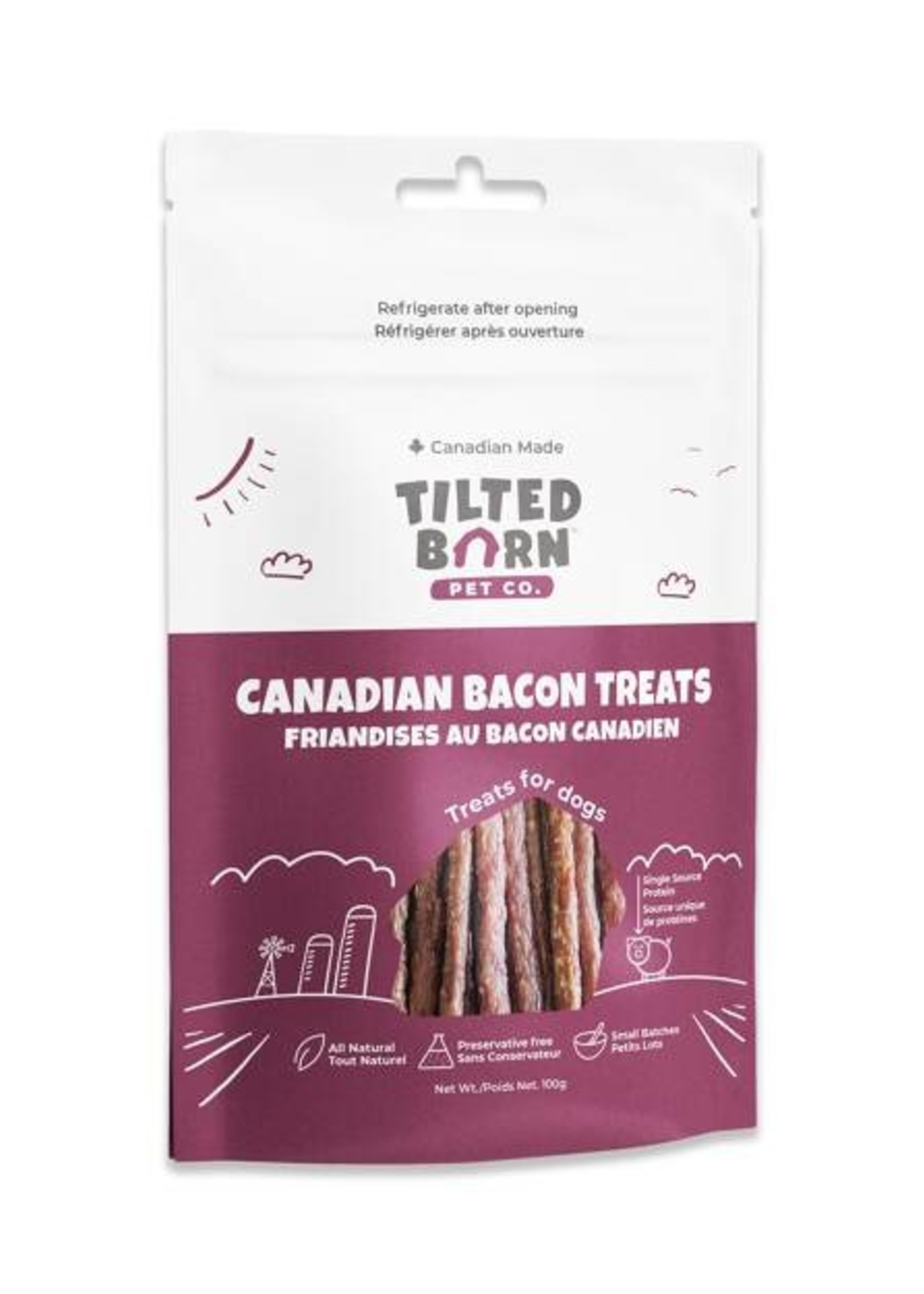 Tilted Barn Pet Co. Farm Fresh Canadian Bacon Treats 100g