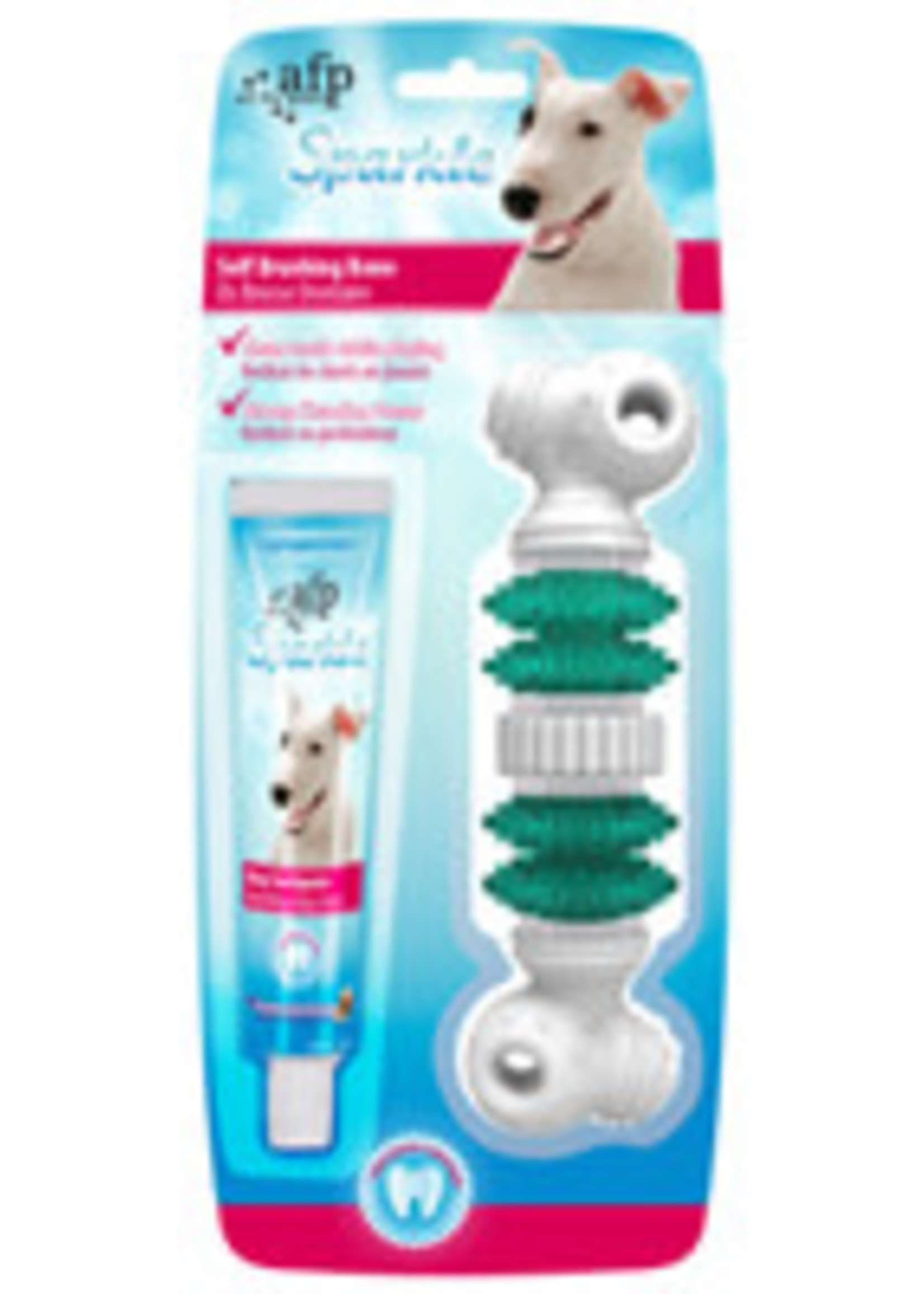 All for Paws® All for Paws® Sparkle Dental Brush Bone with Peanut Butter Toothpaste