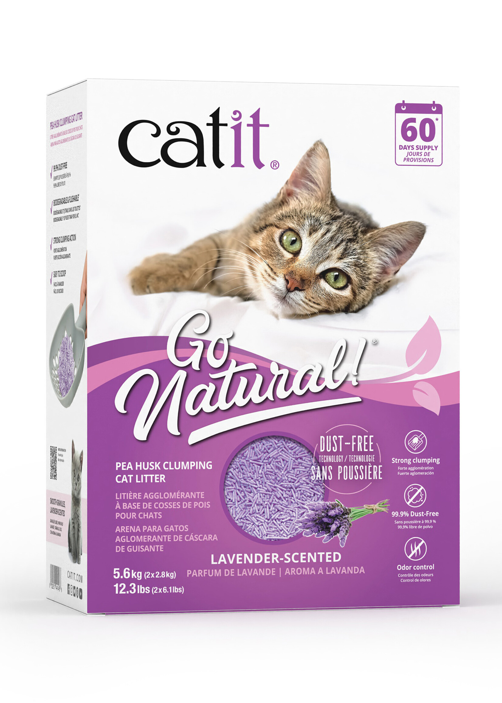 Catit® Catit® Go Natural!™ Pea Husk Clumping Litter Lavender 12.3lbs