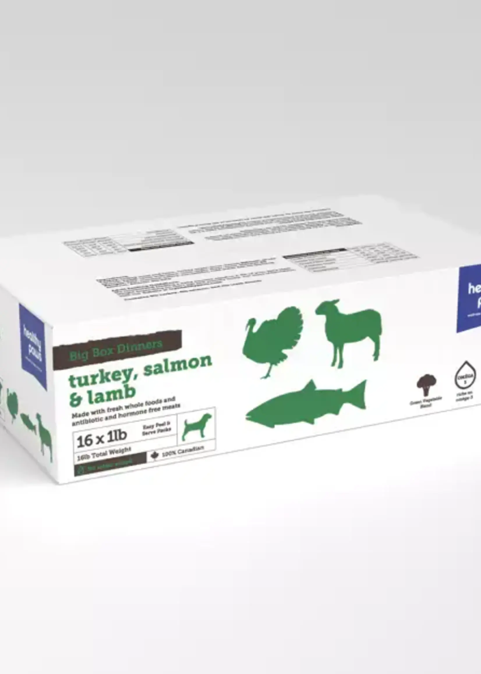 Healthy Paws Healthy Paws Big Box Dinners - Turkey, Salmon & Lamb 16lbs