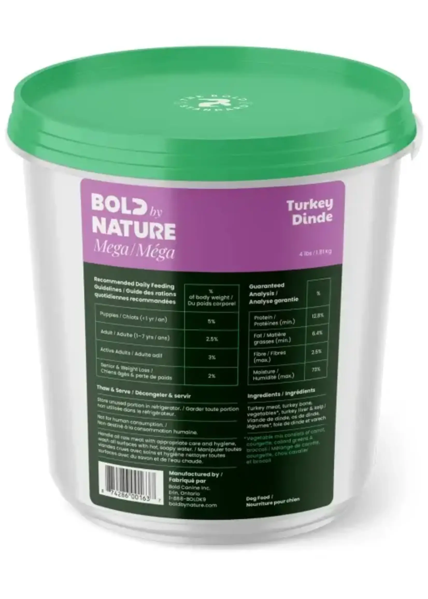 Bold by Nature© Bold By Nature© Mega Turkey Tub 4lbs