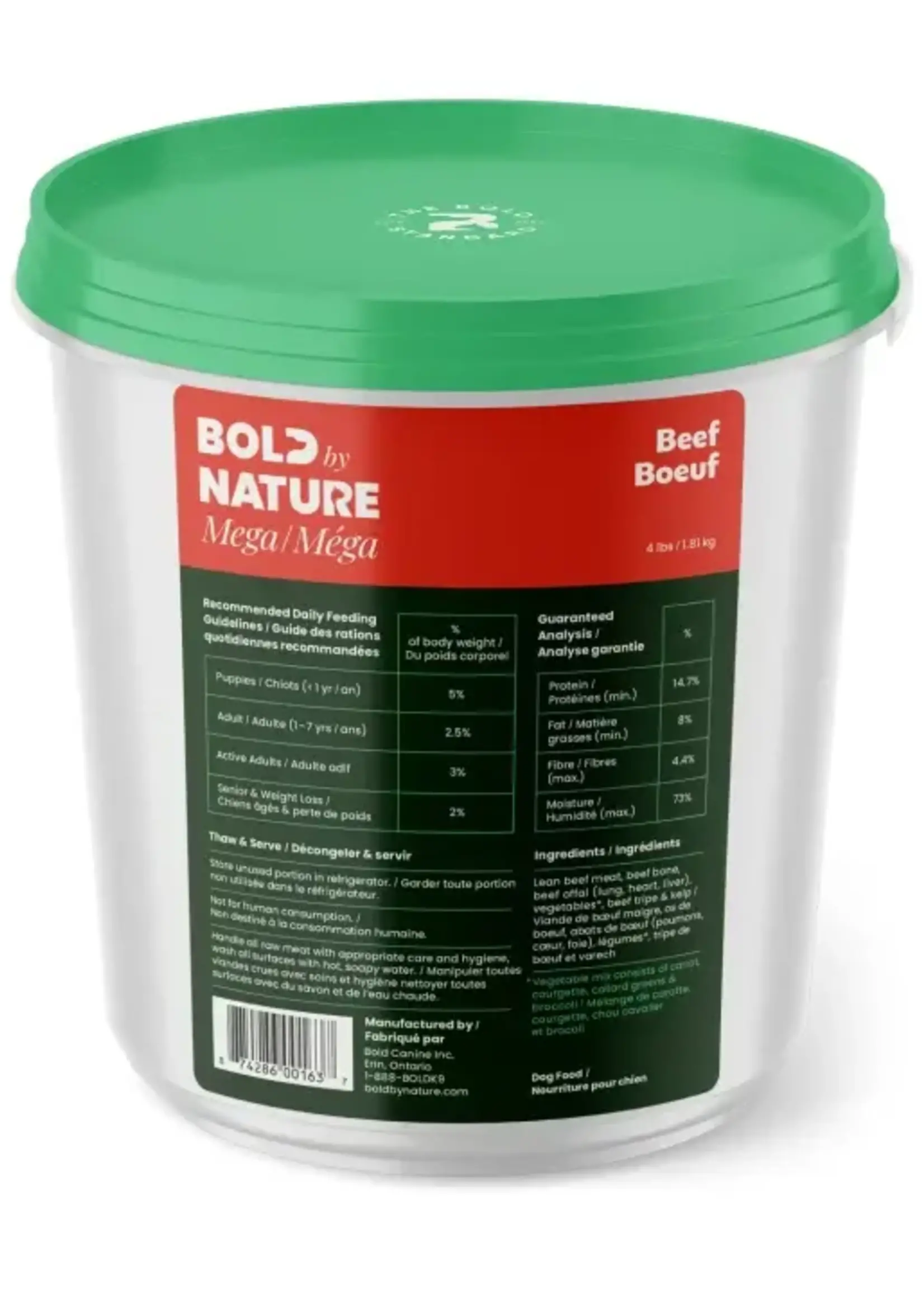 Bold by Nature© Bold By Nature© Mega Beef Tub 4lbs