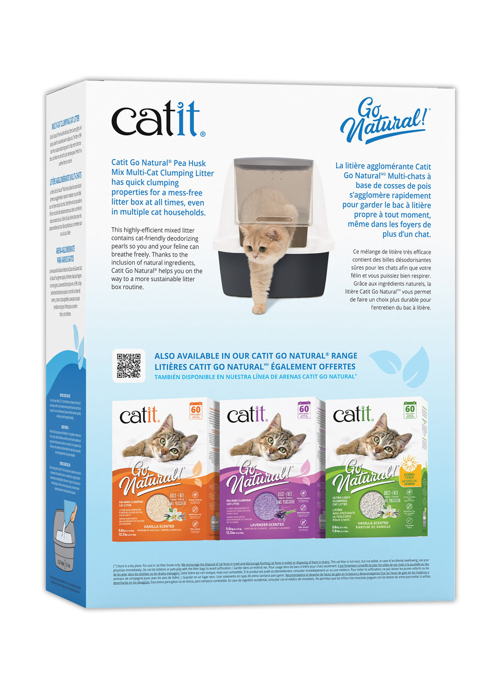 Catit® Catit® Go Natural!™ Pea Husk Multi-Cat Clumping Litter Vanilla 14.1lbs