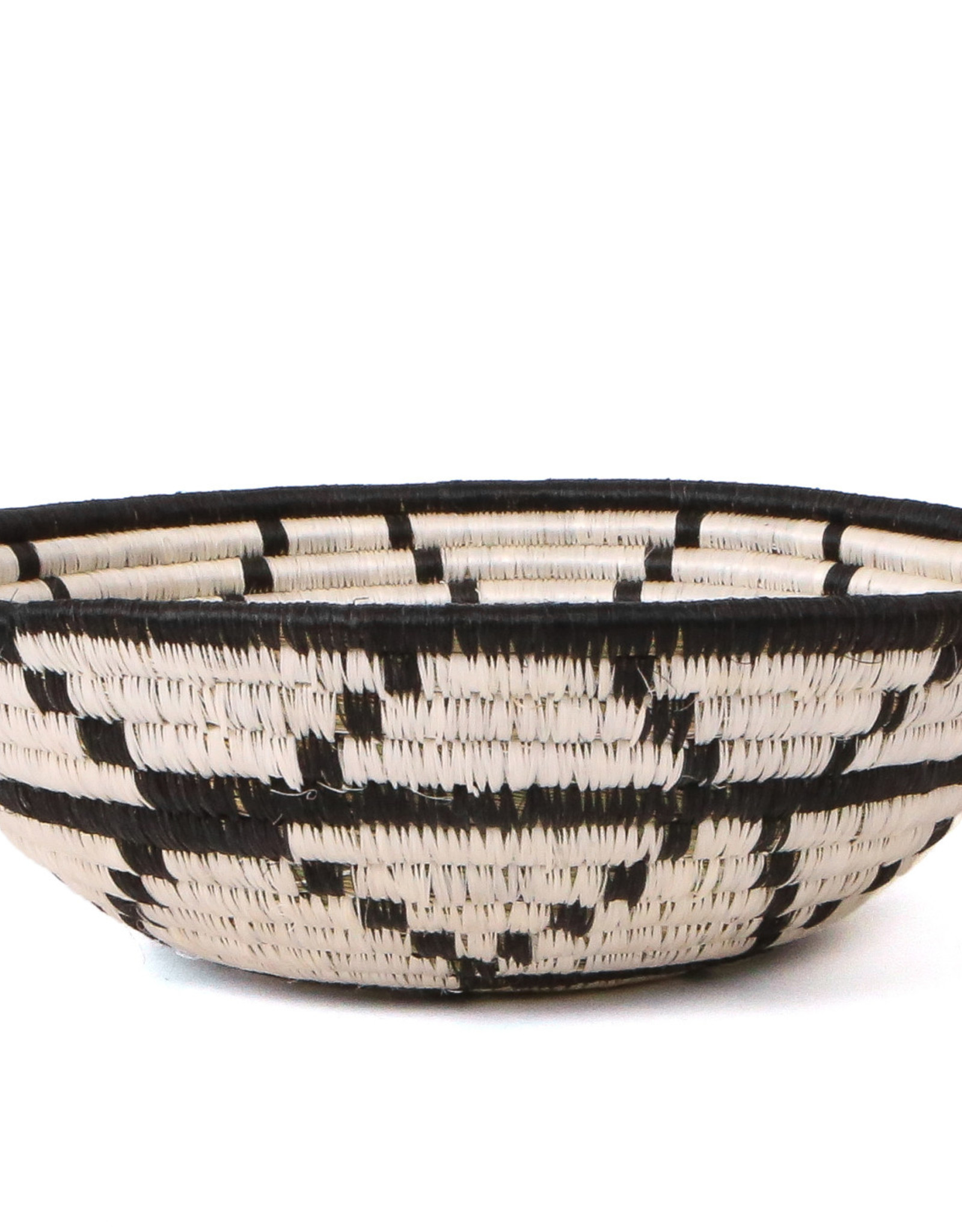 Basket Bowl Large Black and White Thousand Hills