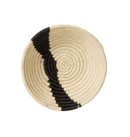 Basket Bowl Small Black and Natural Striped