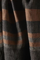 LIBECO LAGAE Blanket Throw Towel Fouta Black Stripe 43 X 71