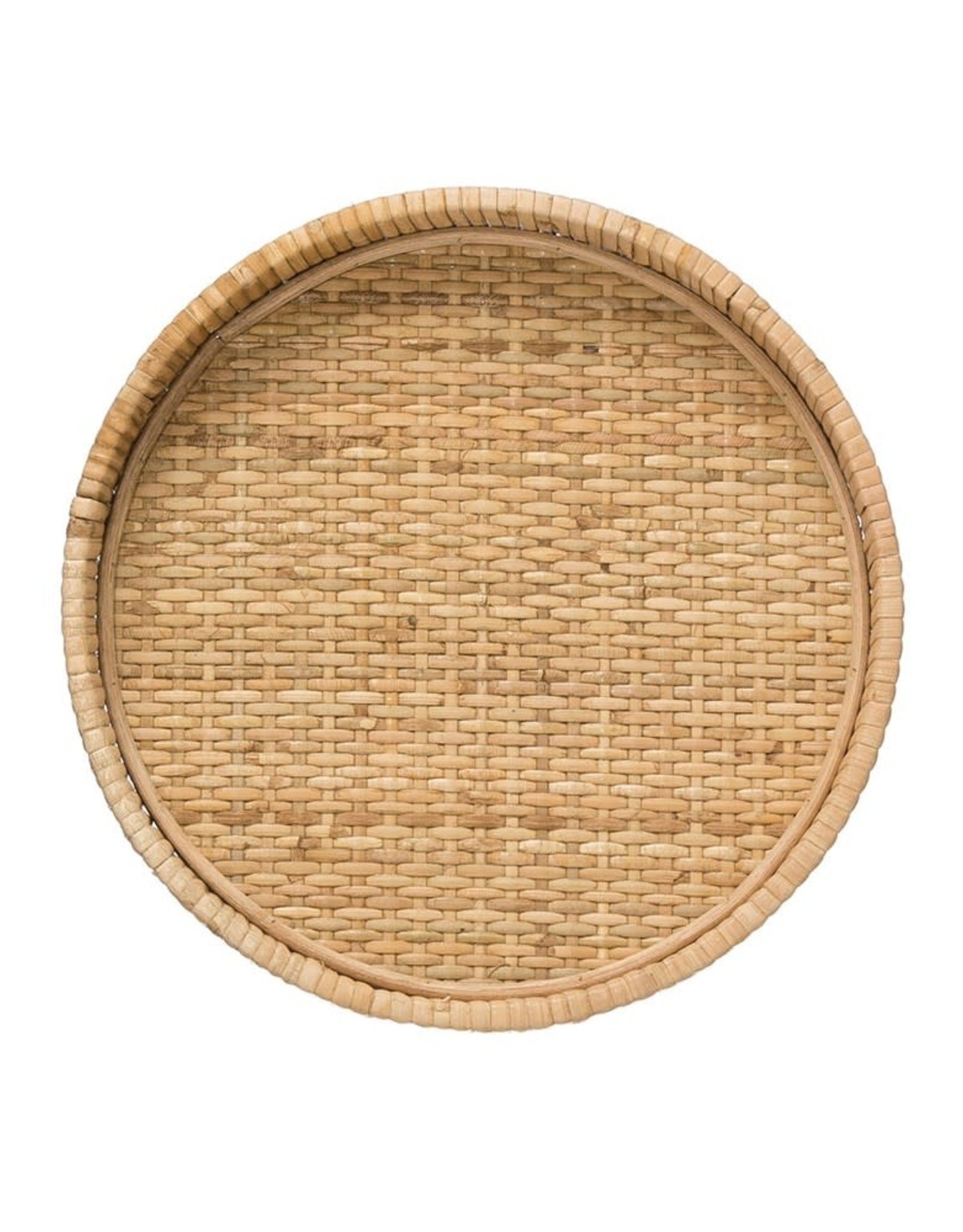 Tray Rattan With Metal Feet