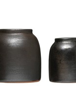 Vase Reactive Glaze Bronze 3-1/4 Inches