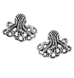 Textured Octopus Stud Earrings