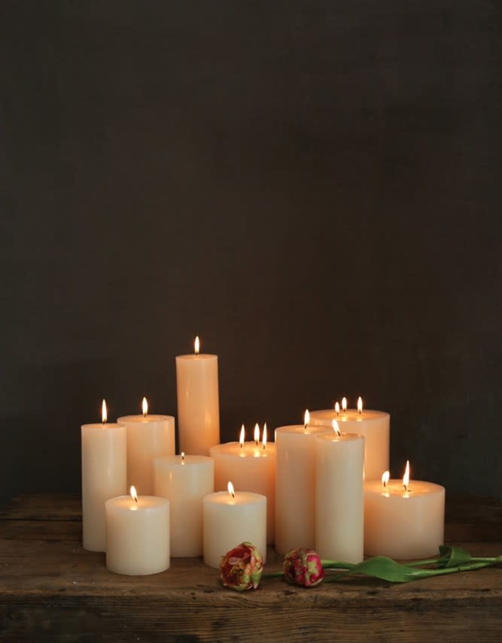 Pillar Candle Unscented Natural 3x4"