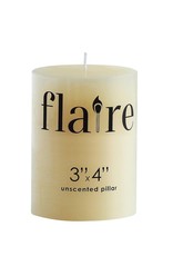 Pillar Candle Unscented Natural 3x4"