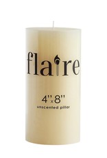 Pillar Candle Unscented Natural 4x8"