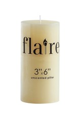 Pillar Candle Unscented Natural 3x6"