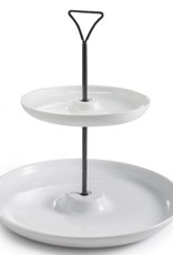 Tray Stand 2 Stacked Circle Dishes