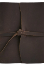 Notebook Leather Traveler Journal Flap Tie Dark Brown