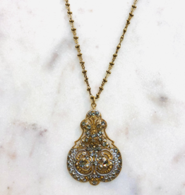 Necklace Enamel Filigree Gold