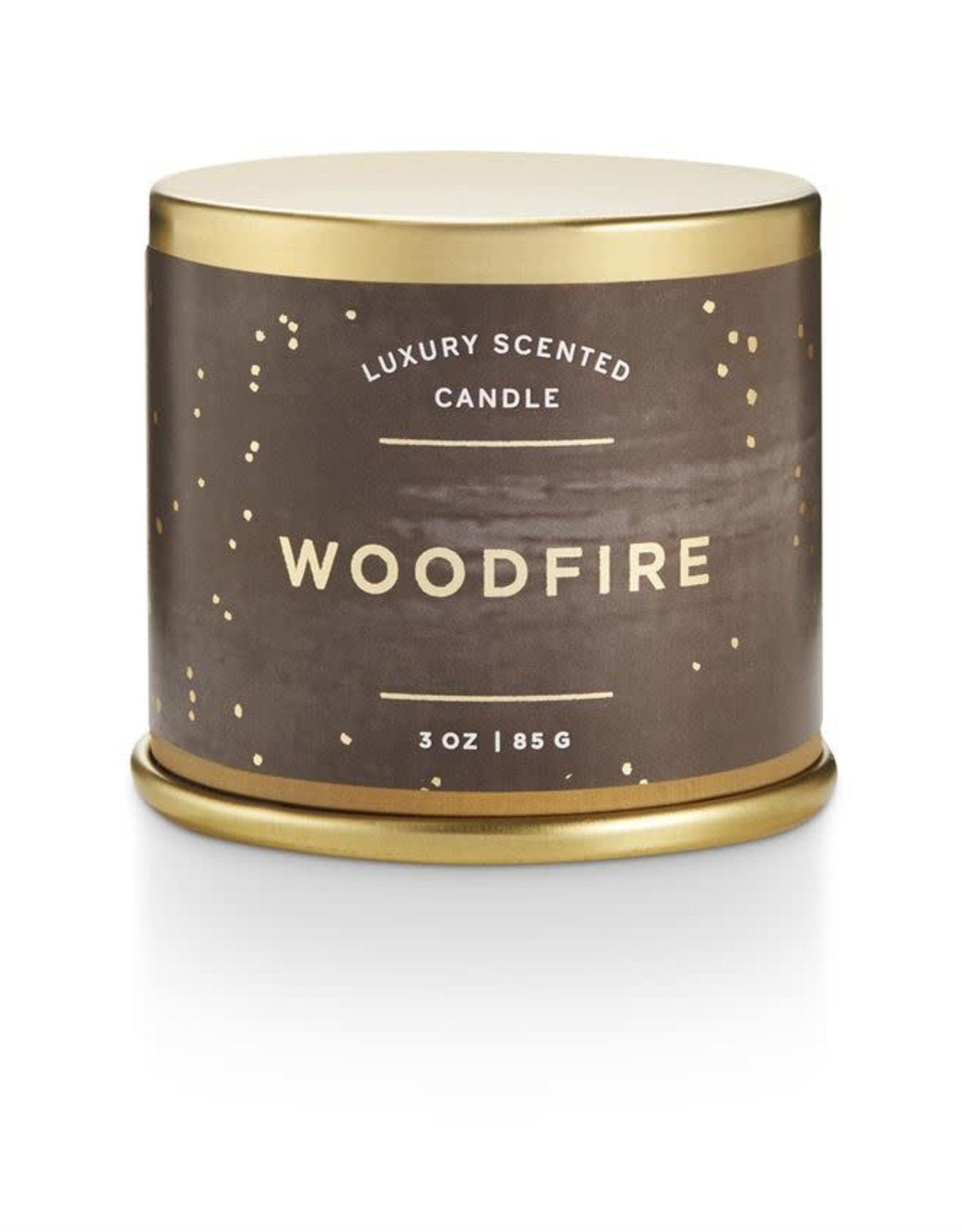 Candle Demi Tin Woodfire Small
