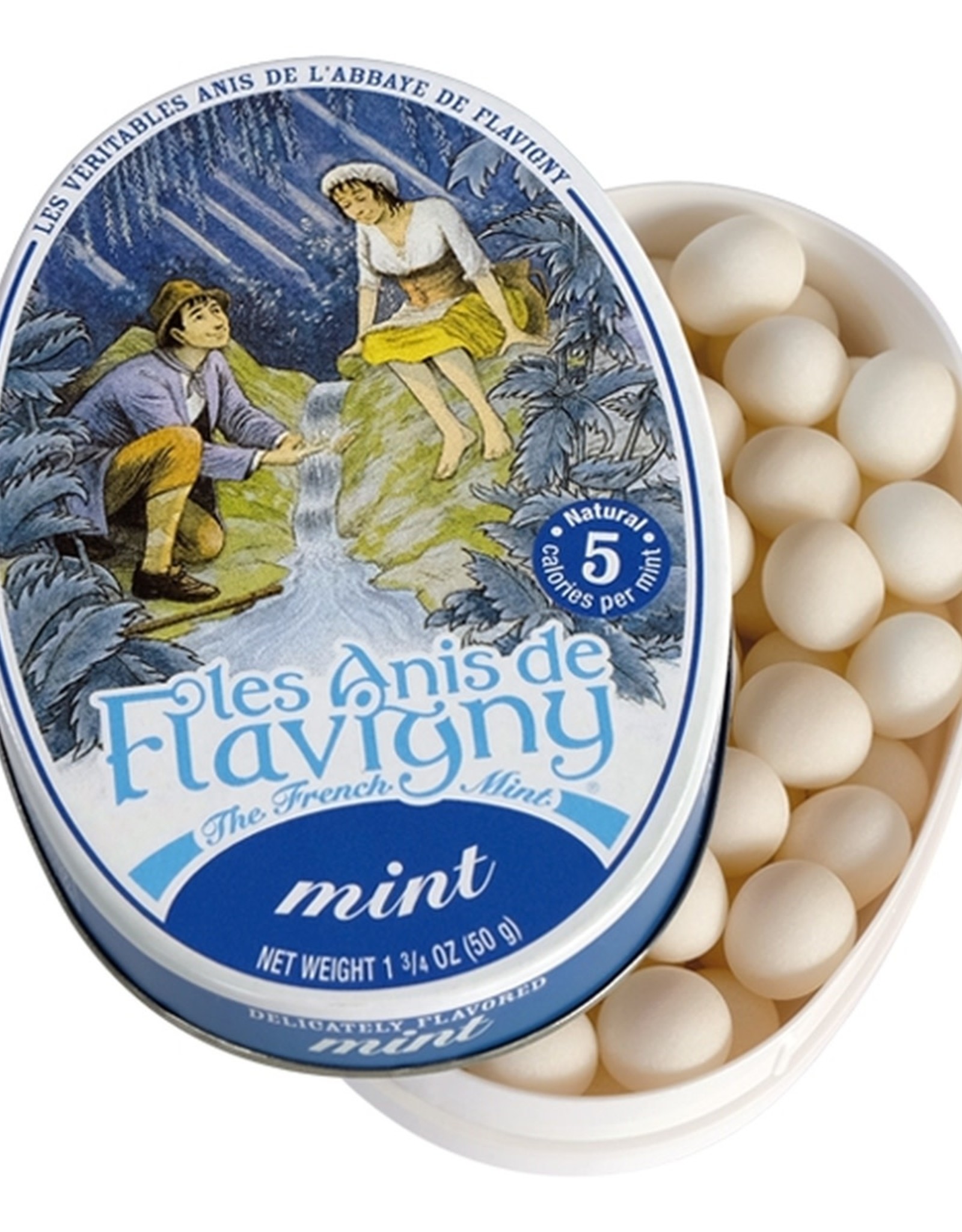 Candy Oval Tin Les Anis De Flavigny Mint