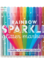 Markers Rainbow Sparkle Glitter Set of 15