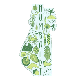 Sticker Vinyl Humboldt County Outline With Icons Large