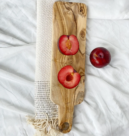 Tray 15x4 With Handle Olive Wood