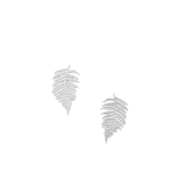 Earring Post Fern Silver