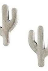 Earring Post Cactus Silver