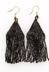 Earring Black Luxe Petite Fringe