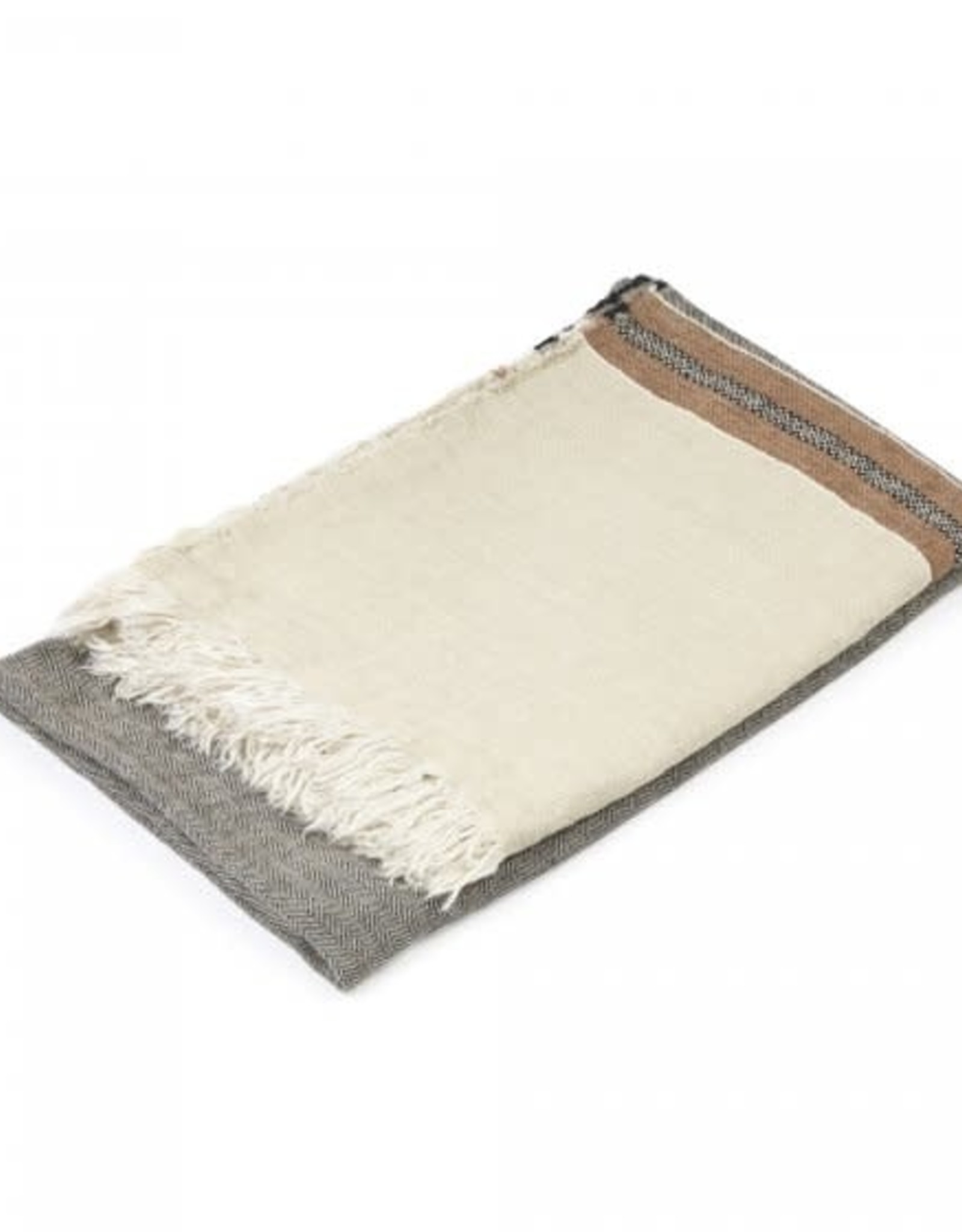 LIBECO LAGAE Blanket Throw Towel Fouta Beeswax Stripe 43 X 71