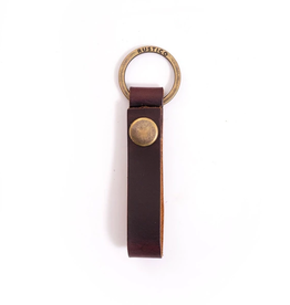 Keychain Leather Key Loop Burgundy