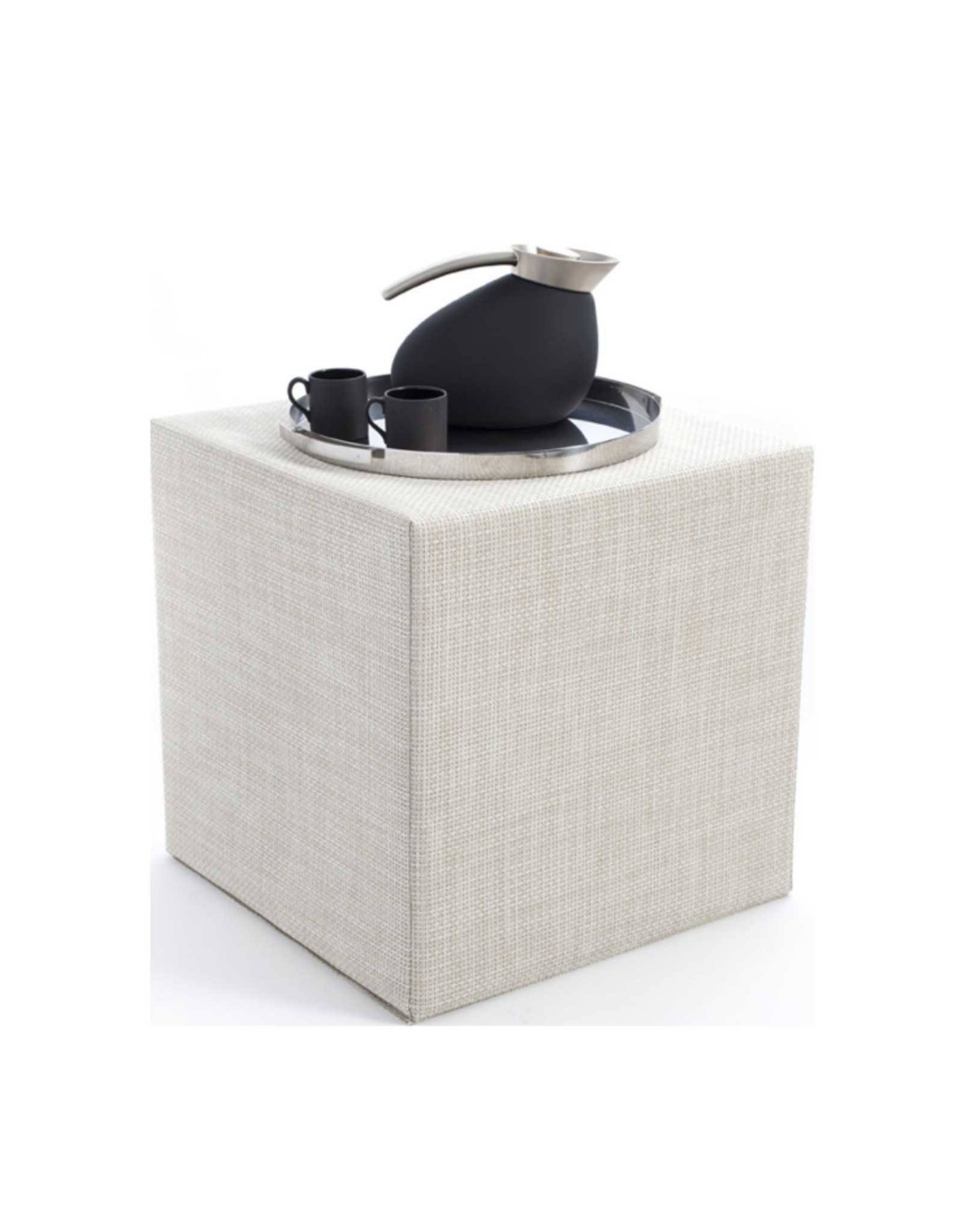 Ottoman Cube Basketweave Khaki