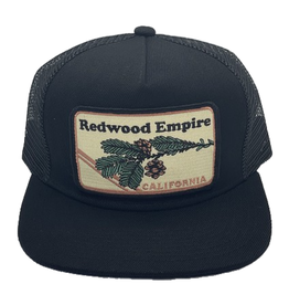 Trucker Hat With Secret Pocket Redwood Empire Branch Black
