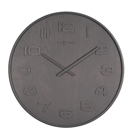 Wall Clock Wood Gray Medium