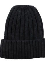 Beanie Hat Knitted Recycled Polyester Black