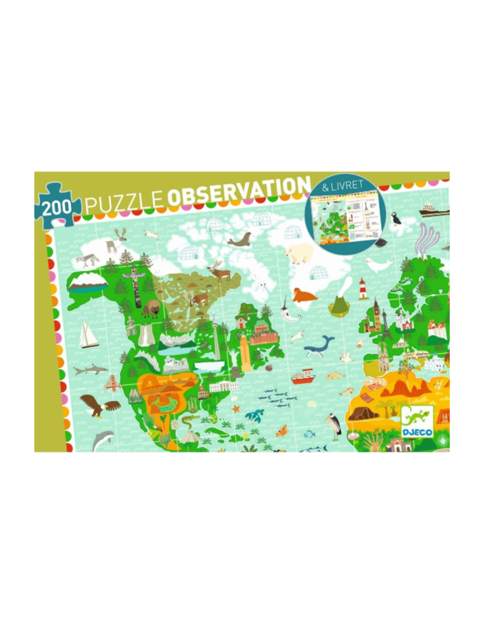 DJECO Puzzle Around the World 200 Pieces