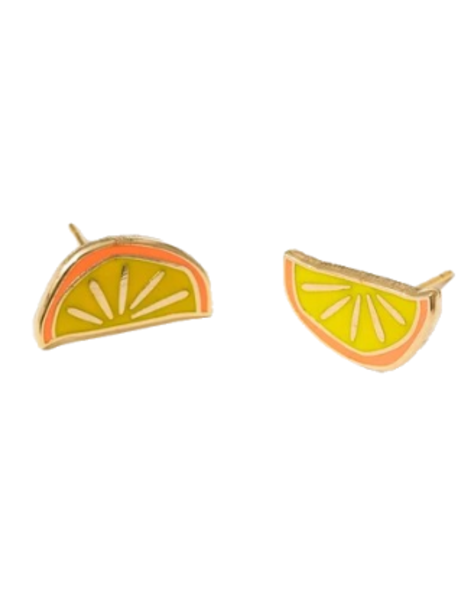 Earring Post Orange Slice