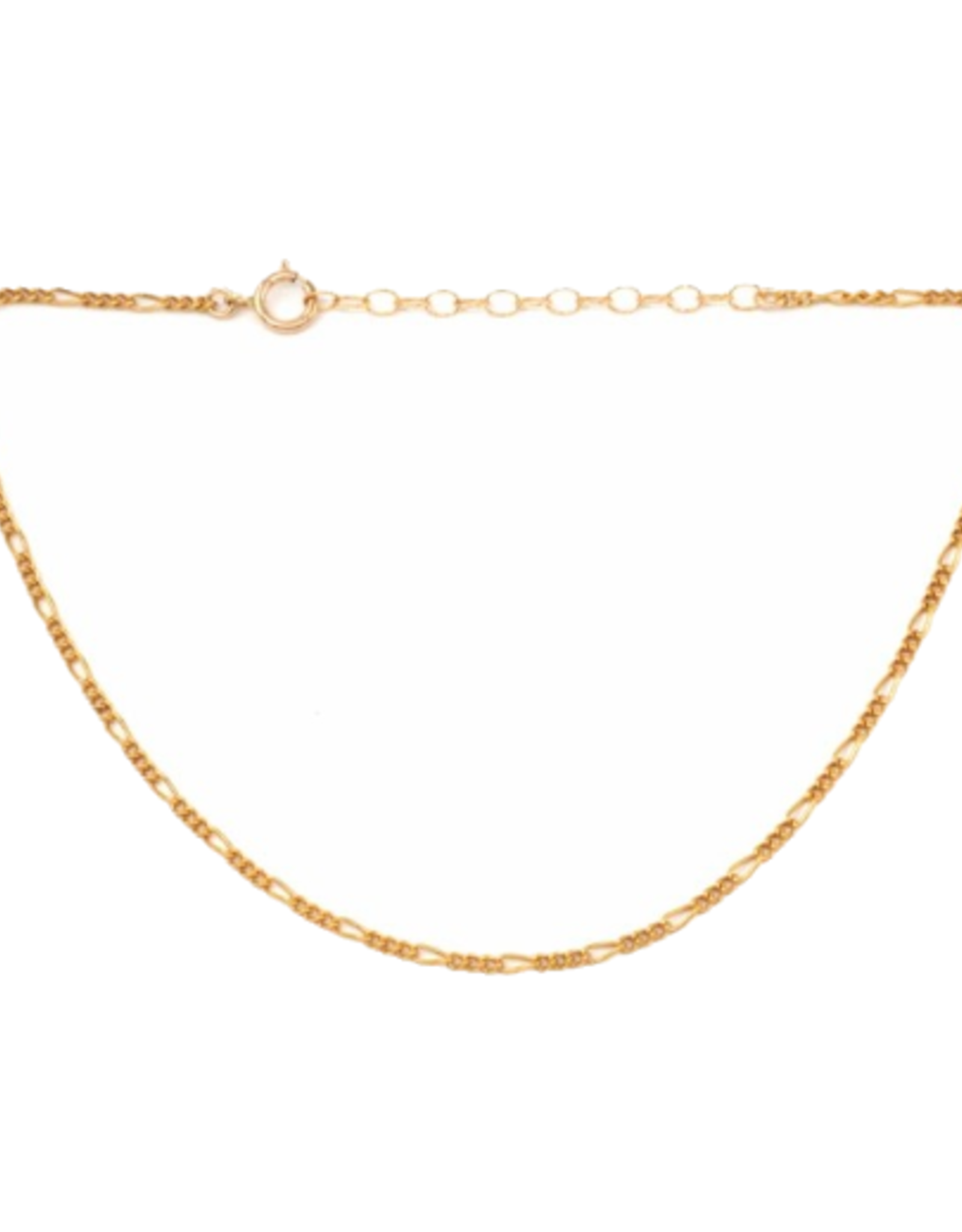 Anklet Figaro Chain Link Gold Fill