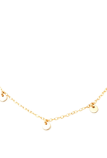 Anklet Small Round Plates on Chain Gold Fill