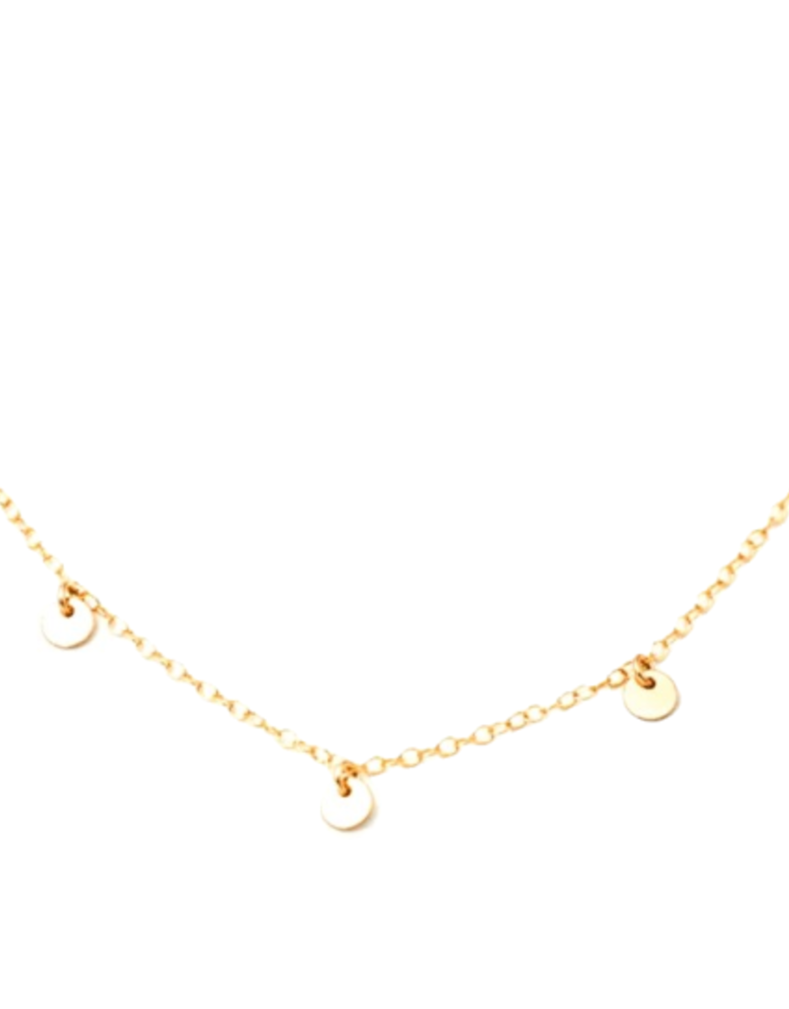 Anklet Small Round Plates on Chain Gold Fill