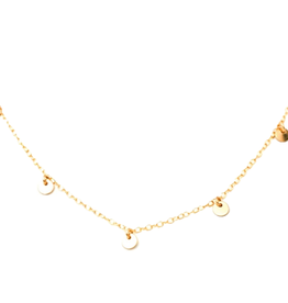 Anklet Small Round Plates on Chain Gold Fill