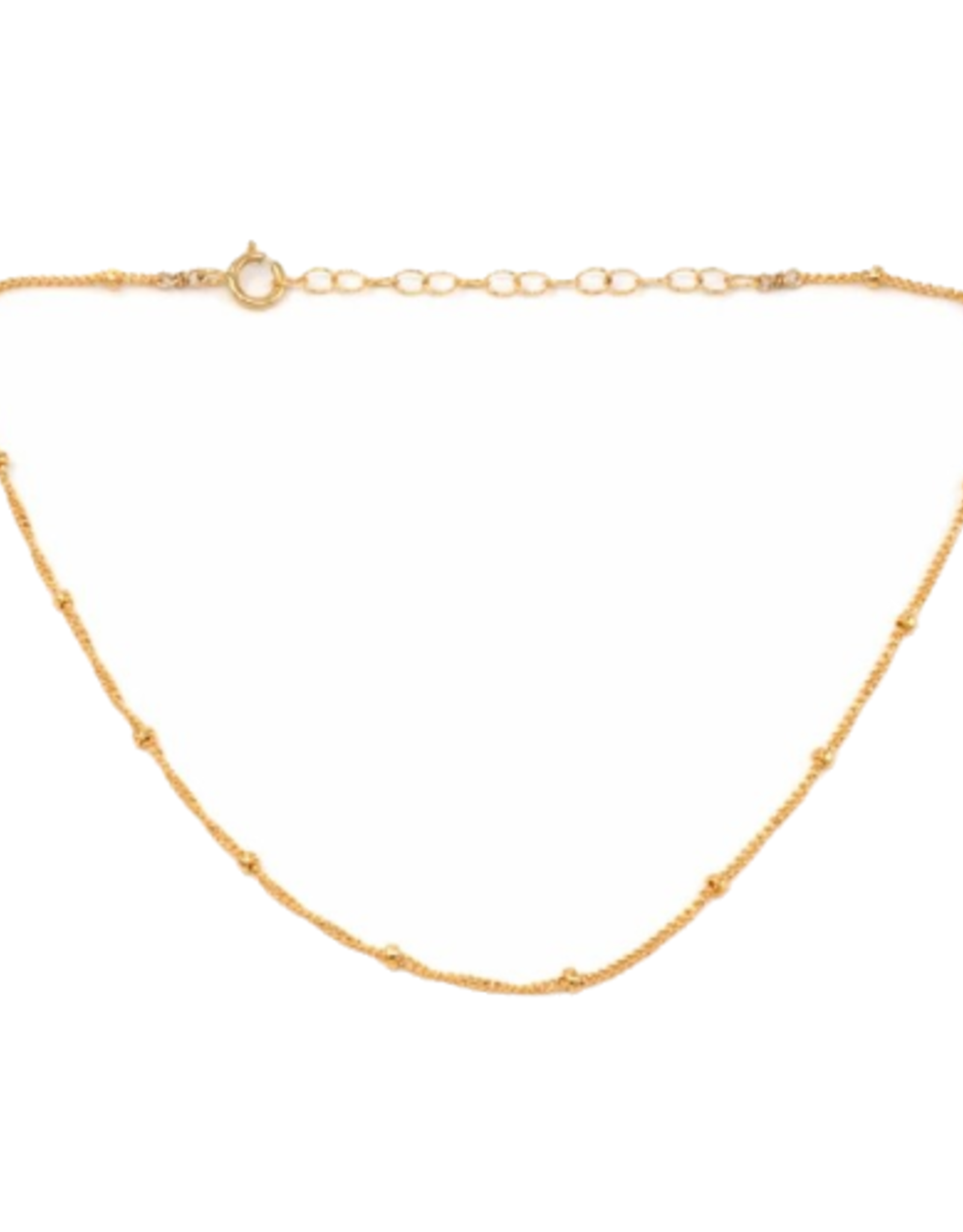 Anklet Small Rounded Beads on Chain Gold Fill