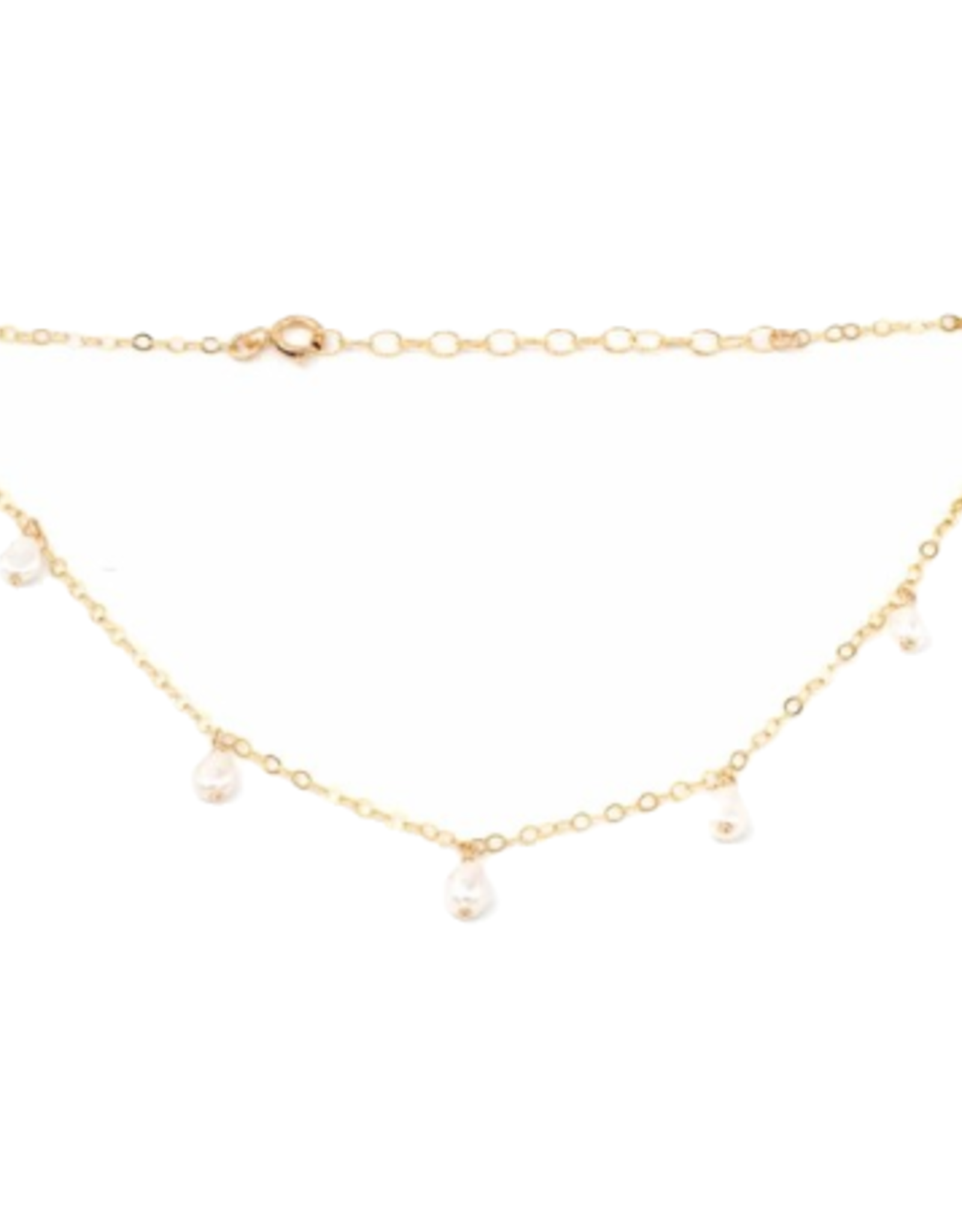 Anklet Tahiti Pearls on Chain Gold Fill