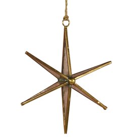 Glass and Brass Mirrored Star Ornament